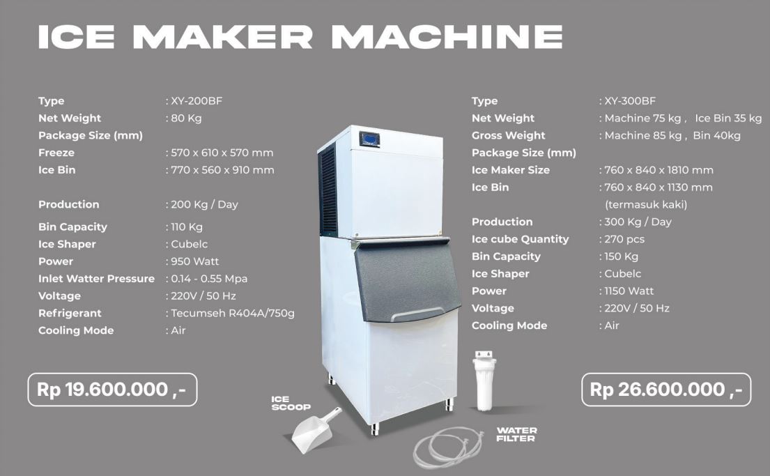 SHIMUGI Ice Maker XY 200 BF Mesin Pembuat Es Batu